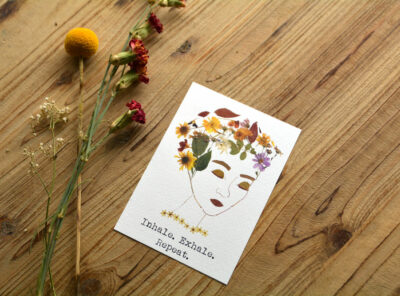 Postkaart ‘Inhale Exhale Repeat’