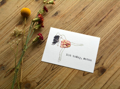 Postkaart ‘Not Today Satan’