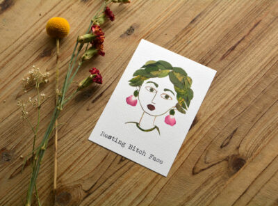 Postkaart ‘Resting Bitch Face’