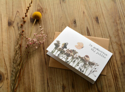 Wenskaart ‘In gedachten bij jullie’